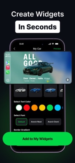 myCar: Car Widgets & Dashboard — App Store screenshot 4